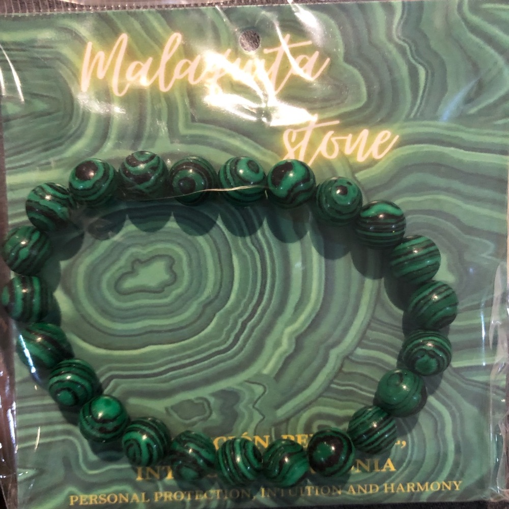 Malachite Energy Bead Bracelet UNISEX NWT